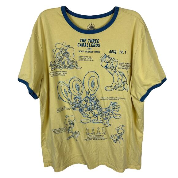 Disney Tops - Disney Parks Donald Duck Tres Amigos Epcot Mexico Graphic Ringer Tshirt XL